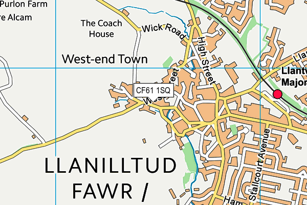 CF61 1SQ map - OS VectorMap District (Ordnance Survey)