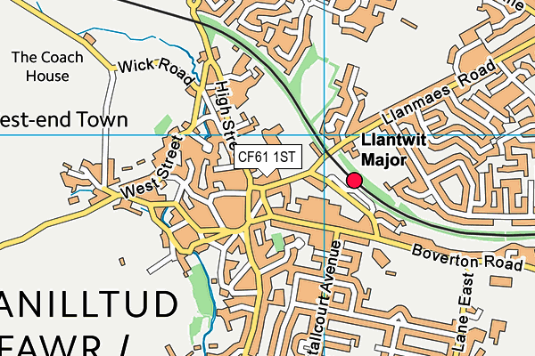 St Illtyd Primary School map (CF61 1ST) - OS VectorMap District (Ordnance Survey)