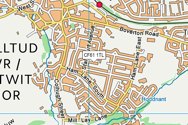 CF61 1TL map - OS VectorMap District (Ordnance Survey)