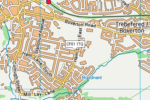 Ysgol y Ddraig map (CF61 1TQ) - OS VectorMap District (Ordnance Survey)
