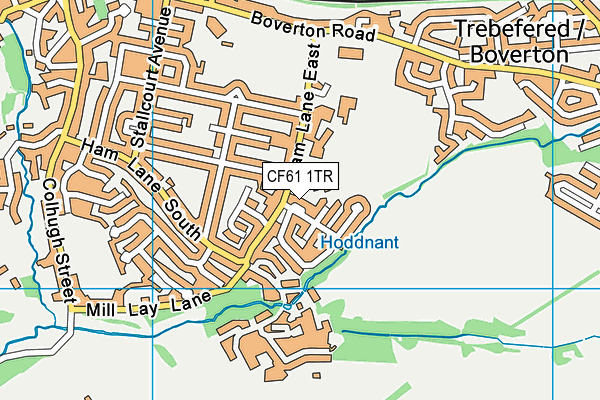 CF61 1TR map - OS VectorMap District (Ordnance Survey)