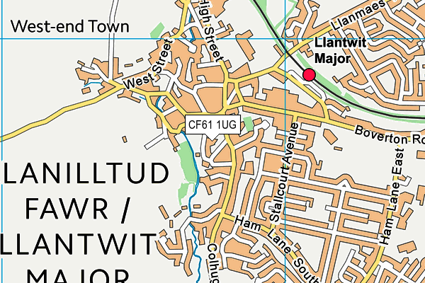 CF61 1UG map - OS VectorMap District (Ordnance Survey)