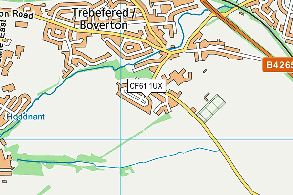 CF61 1UX map - OS VectorMap District (Ordnance Survey)