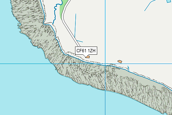 CF61 1ZH map - OS VectorMap District (Ordnance Survey)