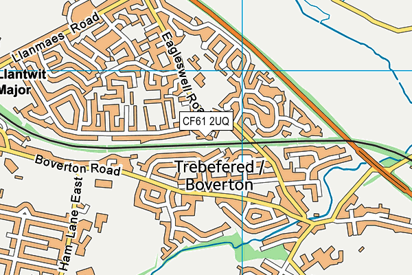 CF61 2UQ map - OS VectorMap District (Ordnance Survey)