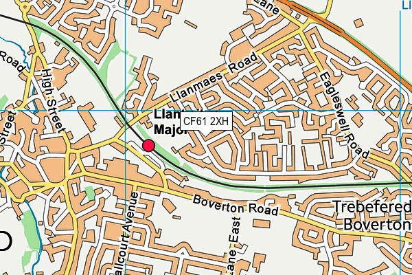 CF61 2XH map - OS VectorMap District (Ordnance Survey)