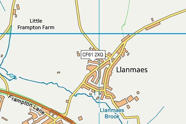 CF61 2XQ map - OS VectorMap District (Ordnance Survey)