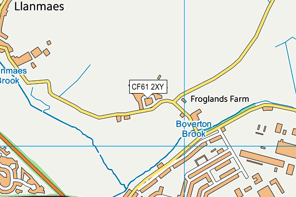 CF61 2XY map - OS VectorMap District (Ordnance Survey)