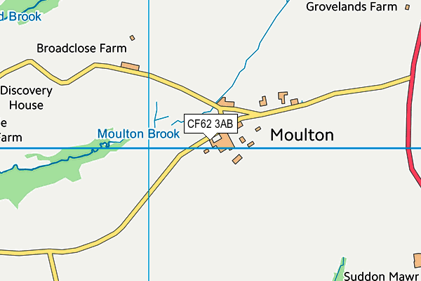 CF62 3AB map - OS VectorMap District (Ordnance Survey)