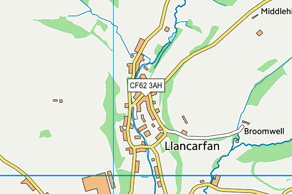 CF62 3AH map - OS VectorMap District (Ordnance Survey)