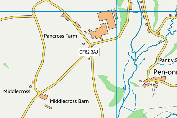 CF62 3AJ map - OS VectorMap District (Ordnance Survey)