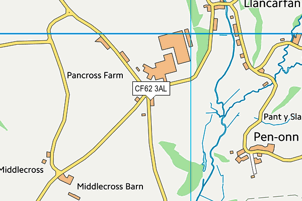 CF62 3AL map - OS VectorMap District (Ordnance Survey)