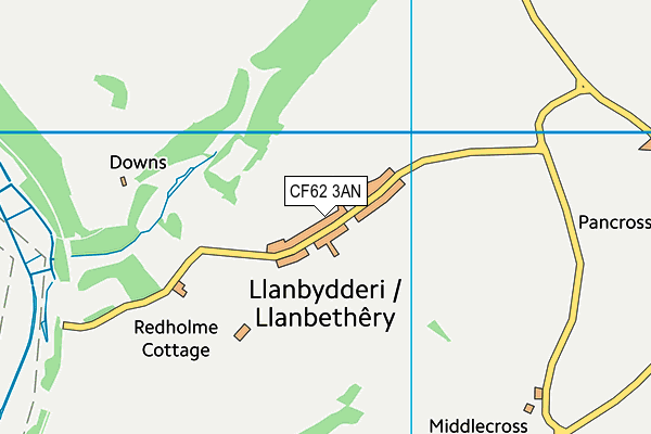 CF62 3AN map - OS VectorMap District (Ordnance Survey)