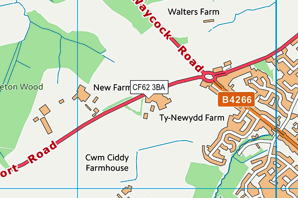 CF62 3BA map - OS VectorMap District (Ordnance Survey)