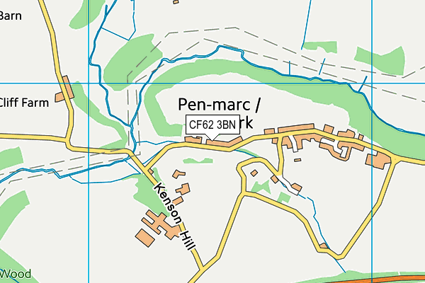 CF62 3BN map - OS VectorMap District (Ordnance Survey)