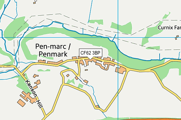 CF62 3BP map - OS VectorMap District (Ordnance Survey)