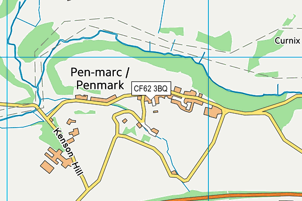 CF62 3BQ map - OS VectorMap District (Ordnance Survey)