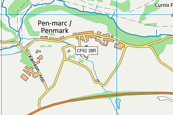 CF62 3BR map - OS VectorMap District (Ordnance Survey)