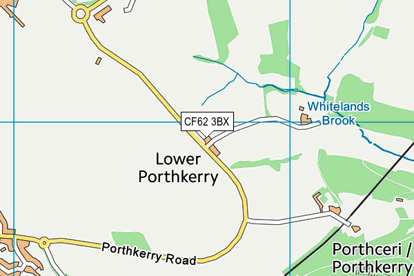 CF62 3BX map - OS VectorMap District (Ordnance Survey)