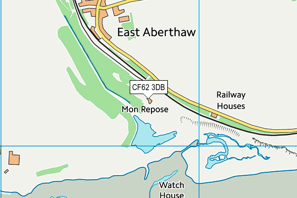 CF62 3DB map - OS VectorMap District (Ordnance Survey)