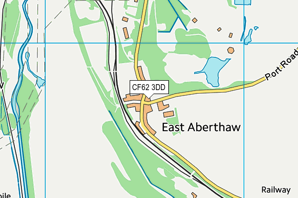 CF62 3DD map - OS VectorMap District (Ordnance Survey)