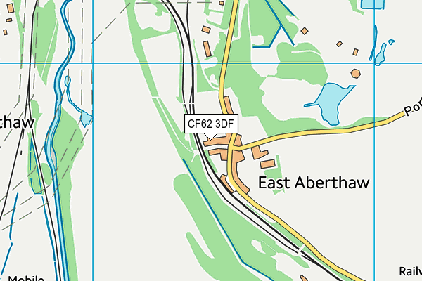 CF62 3DF map - OS VectorMap District (Ordnance Survey)