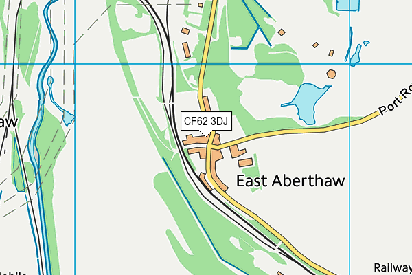 CF62 3DJ map - OS VectorMap District (Ordnance Survey)