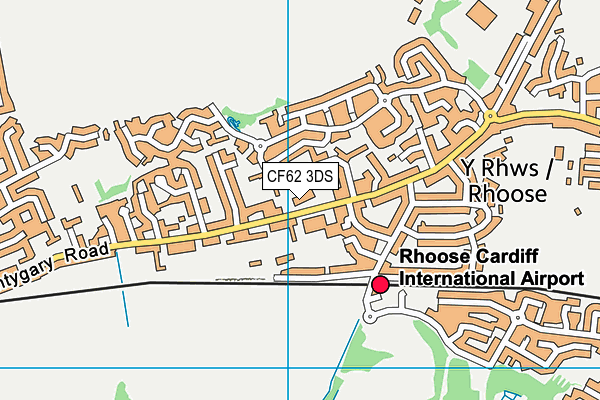 Rhws Primary School map (CF62 3DS) - OS VectorMap District (Ordnance Survey)
