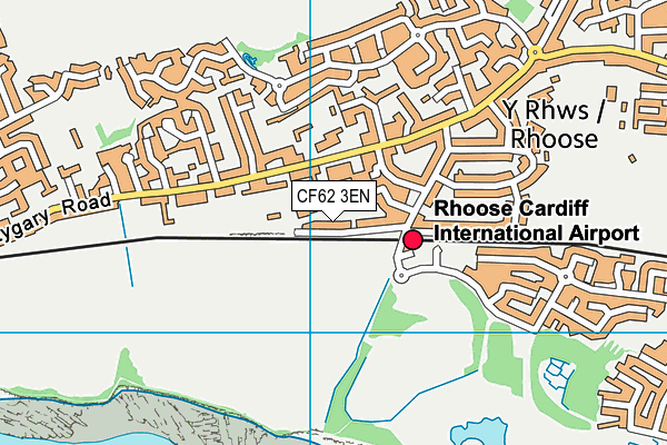 CF62 3EN map - OS VectorMap District (Ordnance Survey)