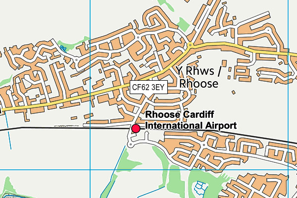 CF62 3EY map - OS VectorMap District (Ordnance Survey)