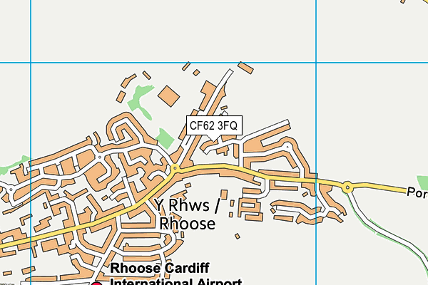 CF62 3FQ map - OS VectorMap District (Ordnance Survey)