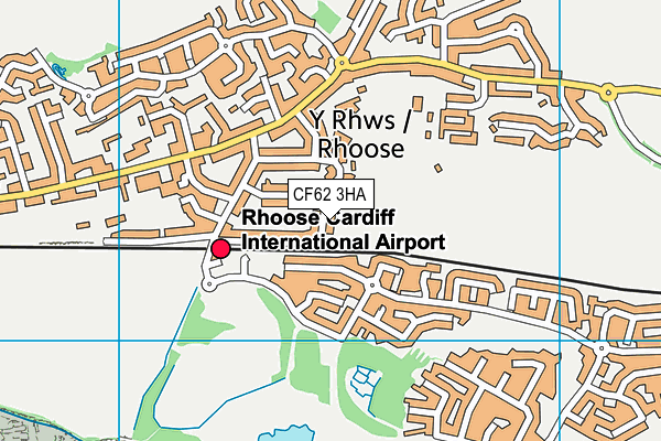 CF62 3HA map - OS VectorMap District (Ordnance Survey)