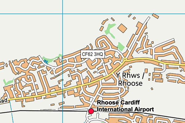 CF62 3HQ map - OS VectorMap District (Ordnance Survey)