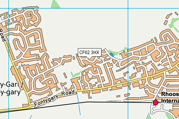 CF62 3HX map - OS VectorMap District (Ordnance Survey)