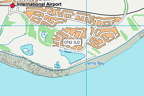 CF62 3LD map - OS VectorMap District (Ordnance Survey)