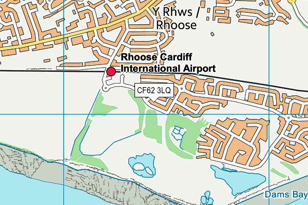 CF62 3LQ map - OS VectorMap District (Ordnance Survey)