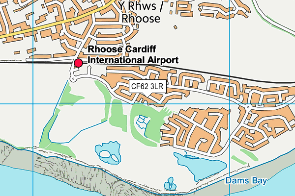 CF62 3LR map - OS VectorMap District (Ordnance Survey)