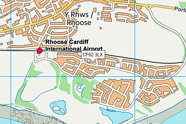 CF62 3LX map - OS VectorMap District (Ordnance Survey)