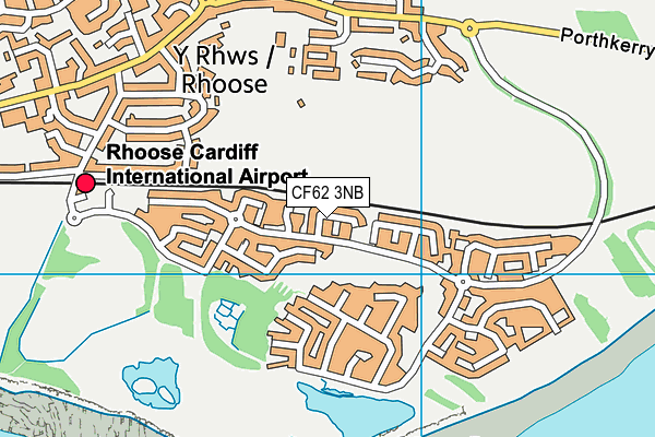 CF62 3NB map - OS VectorMap District (Ordnance Survey)