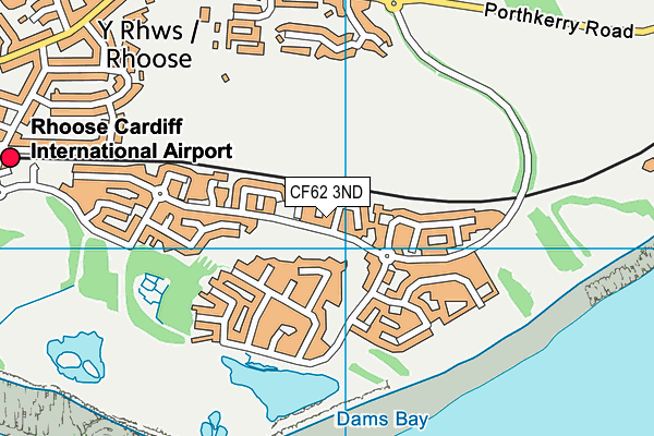 CF62 3ND map - OS VectorMap District (Ordnance Survey)