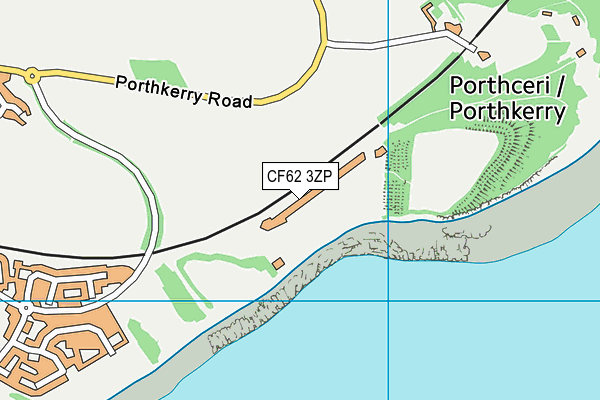 CF62 3ZP map - OS VectorMap District (Ordnance Survey)