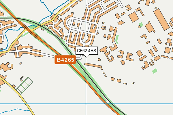 CF62 4HS map - OS VectorMap District (Ordnance Survey)