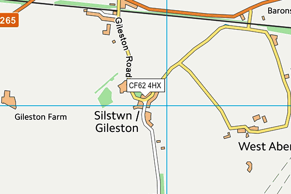 CF62 4HX map - OS VectorMap District (Ordnance Survey)