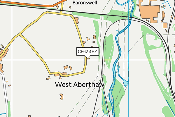 CF62 4HZ map - OS VectorMap District (Ordnance Survey)