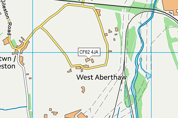 CF62 4JA map - OS VectorMap District (Ordnance Survey)