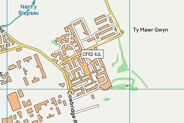 CF62 4JL map - OS VectorMap District (Ordnance Survey)