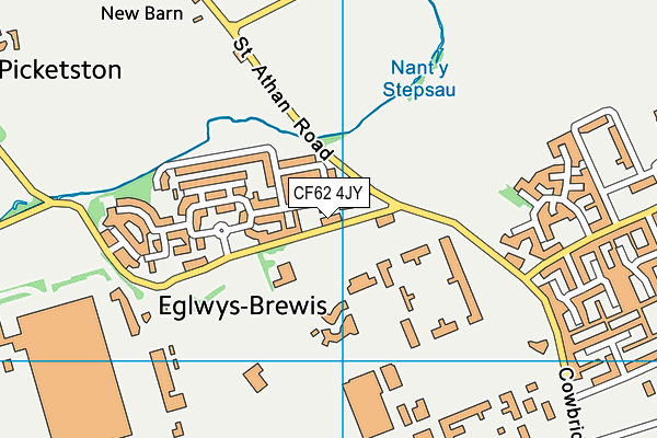 CF62 4JY map - OS VectorMap District (Ordnance Survey)