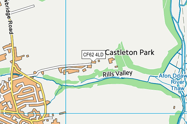 CF62 4LD map - OS VectorMap District (Ordnance Survey)