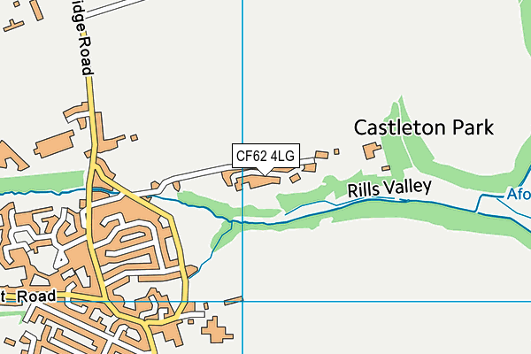 CF62 4LG map - OS VectorMap District (Ordnance Survey)