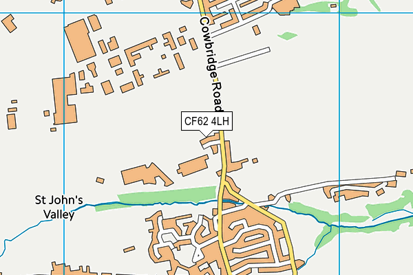 CF62 4LH map - OS VectorMap District (Ordnance Survey)